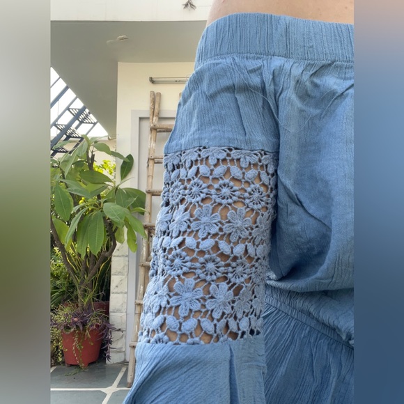 NWOT Blue Off Shoulder Romper / Playsuit - Picture 5 of 5